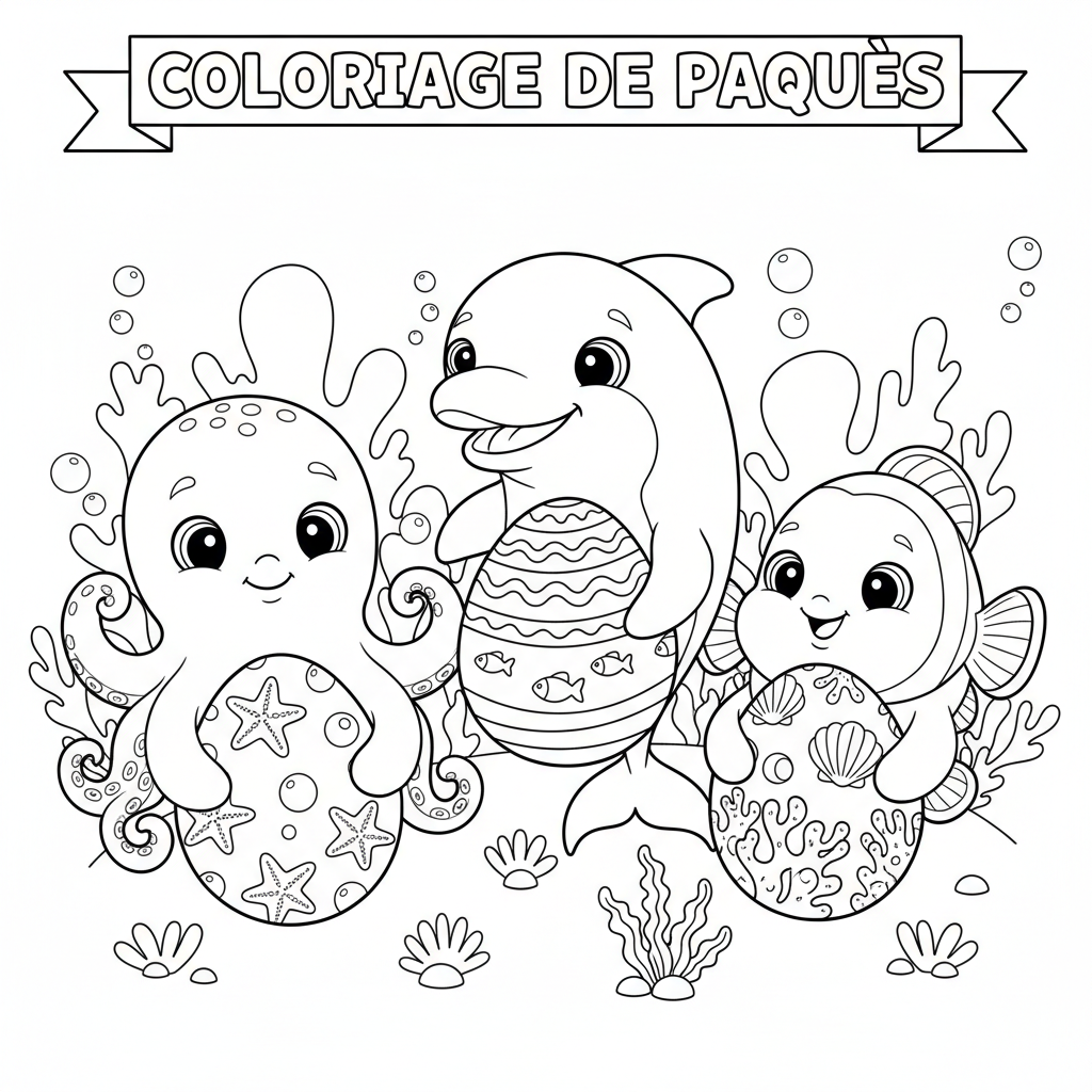 Coloriage coloriage à imprimer oeufs de paques 4