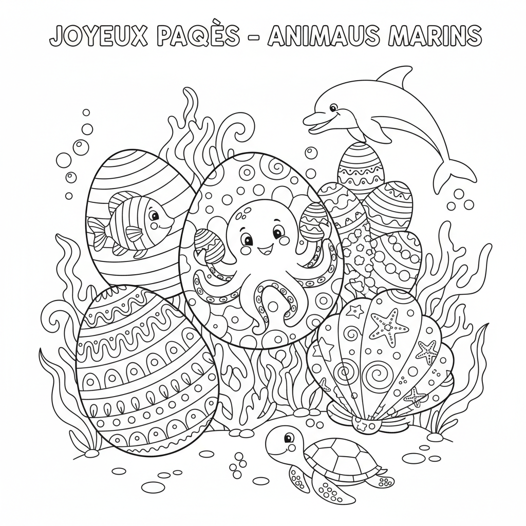 Coloriage coloriage à imprimer oeufs de paques 5