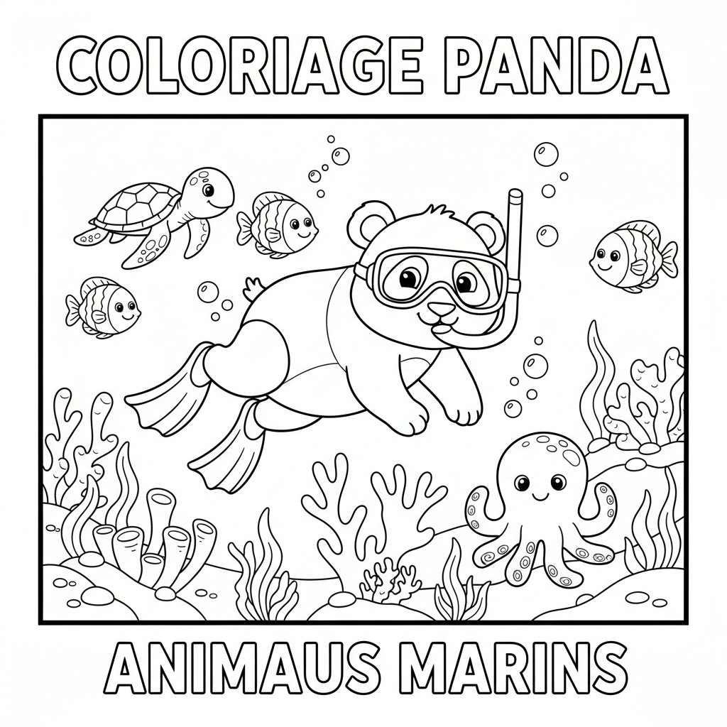 Coloriage coloriage à imprimer panda 2