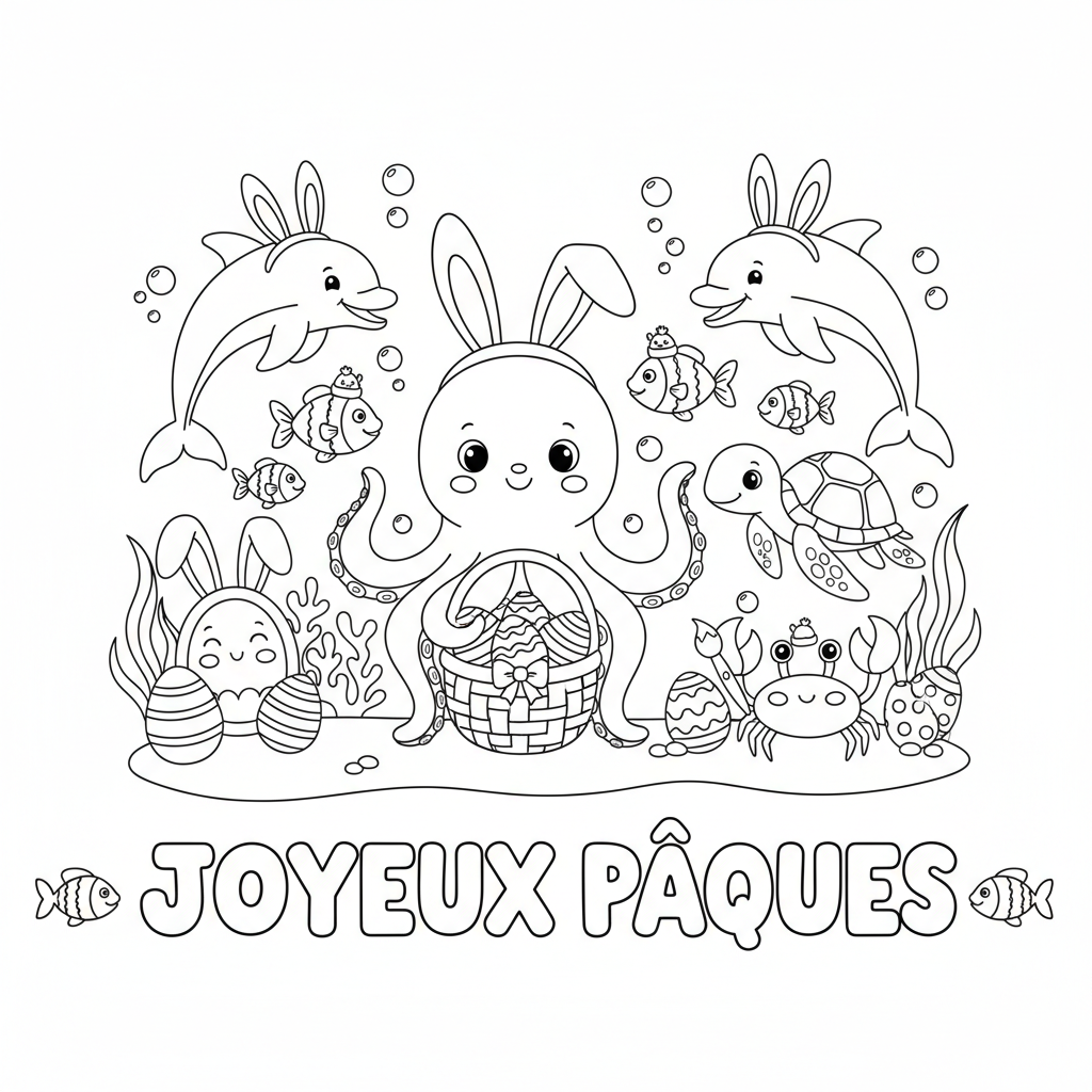 Coloriage coloriage à imprimer paques 2