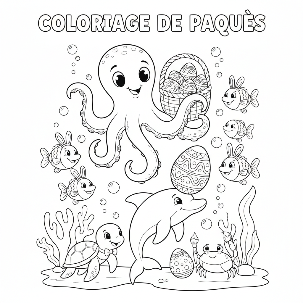 Coloriage coloriage à imprimer paques 5