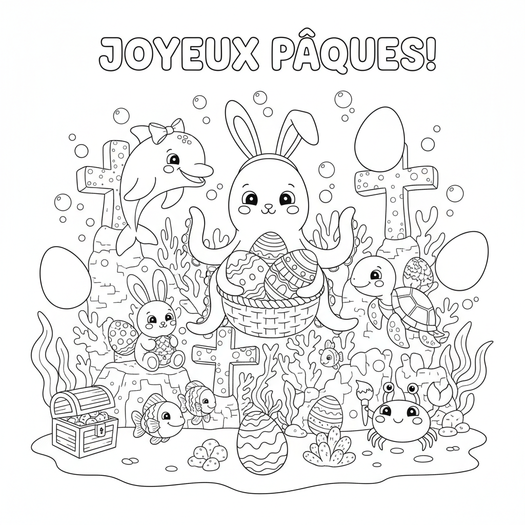 Coloriage coloriage a imprimer paques 3