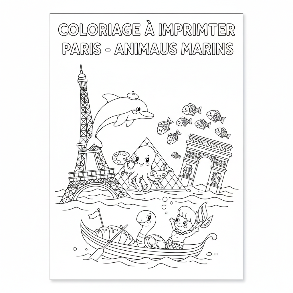 Coloriage coloriage à imprimer paris 5