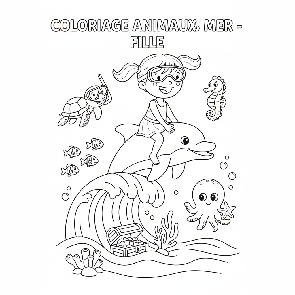 Coloriage coloriage à imprimer pdf fille 5