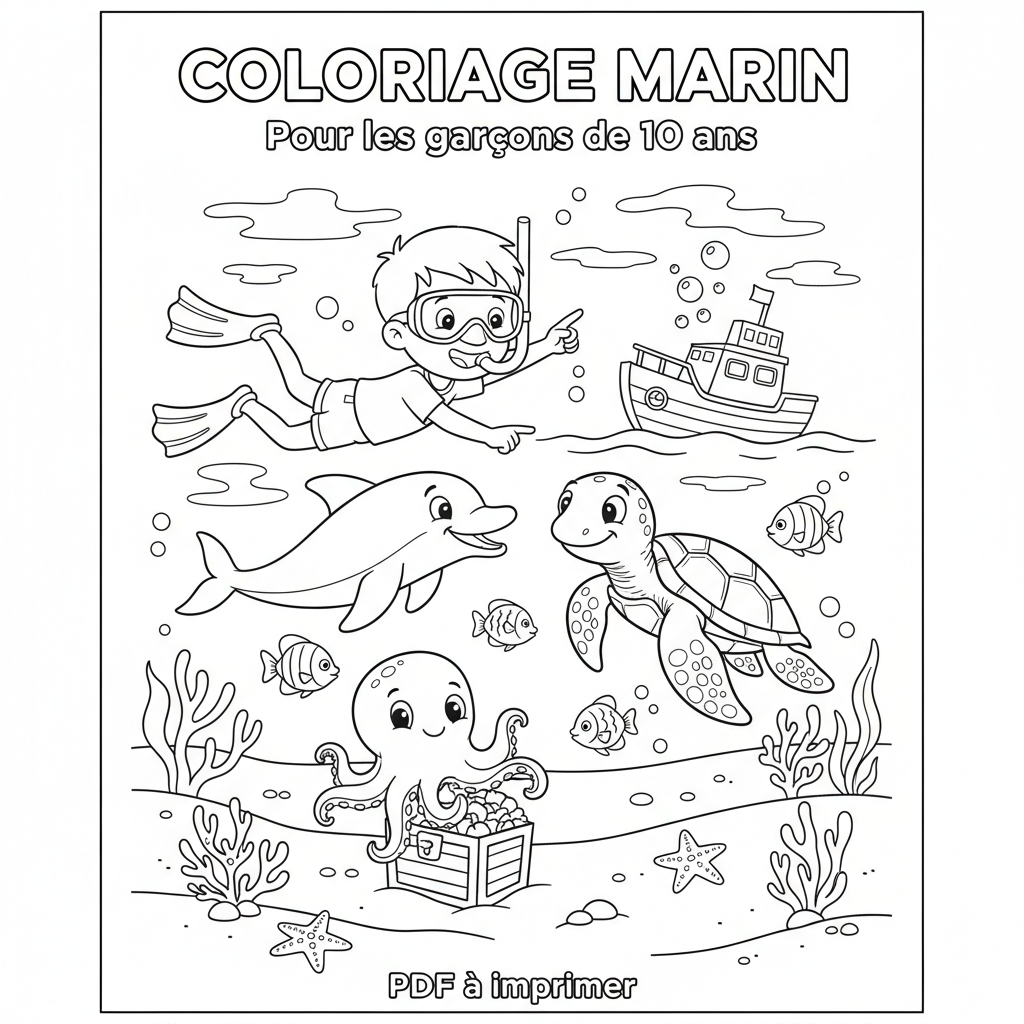 Coloriage coloriage à imprimer pdf garcon 10 ans 5