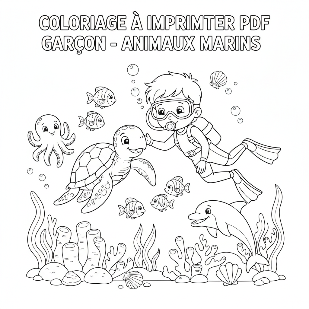 Coloriage coloriage à imprimer pdf garçon 5