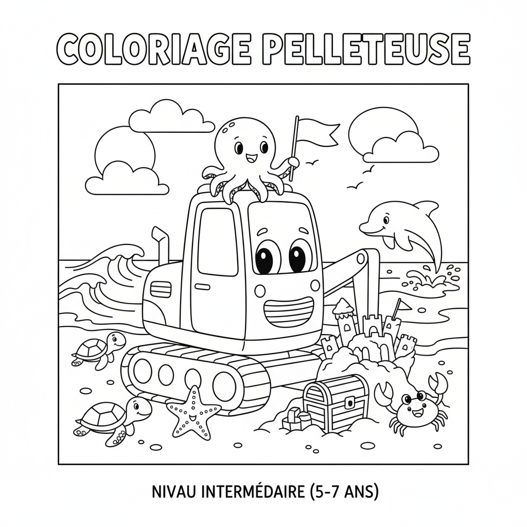 Coloriage coloriage à imprimer pelleteuse 2