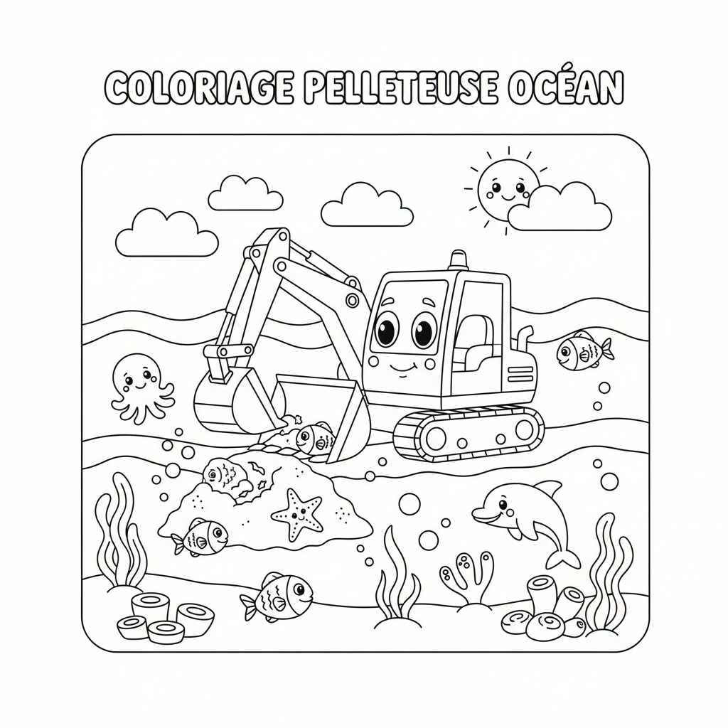 Coloriage coloriage à imprimer pelleteuse 3