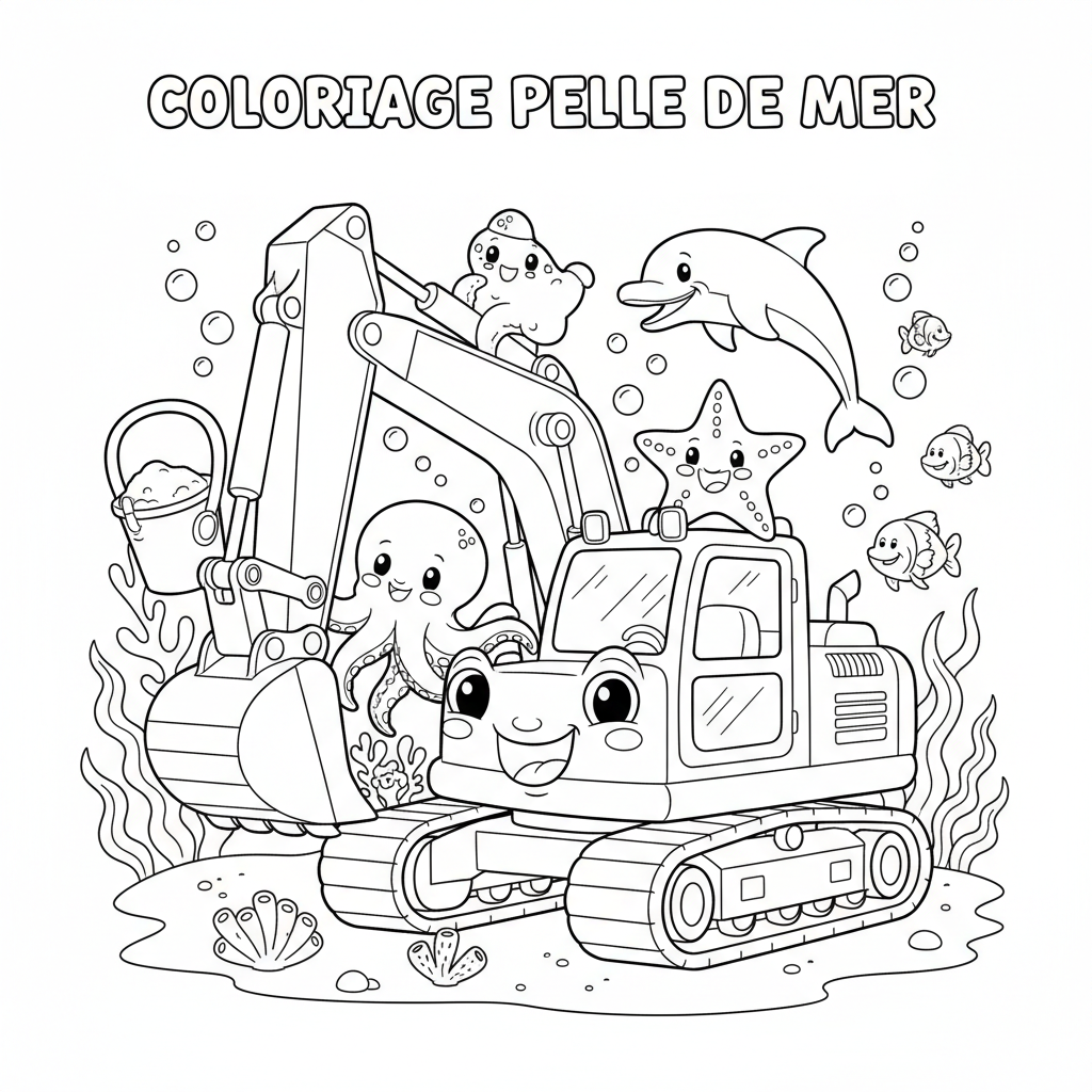 Coloriage coloriage à imprimer pelleteuse 4