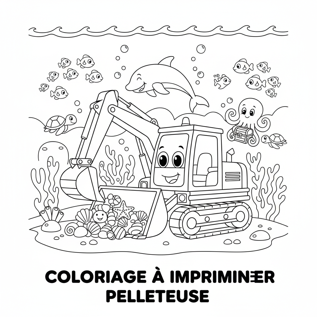 Coloriage coloriage à imprimer pelleteuse 5
