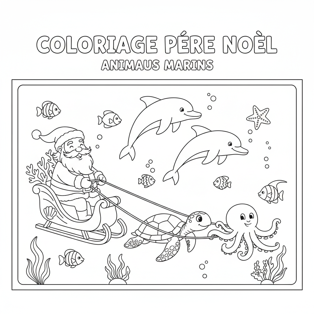Coloriage coloriage à imprimer pere noel 5