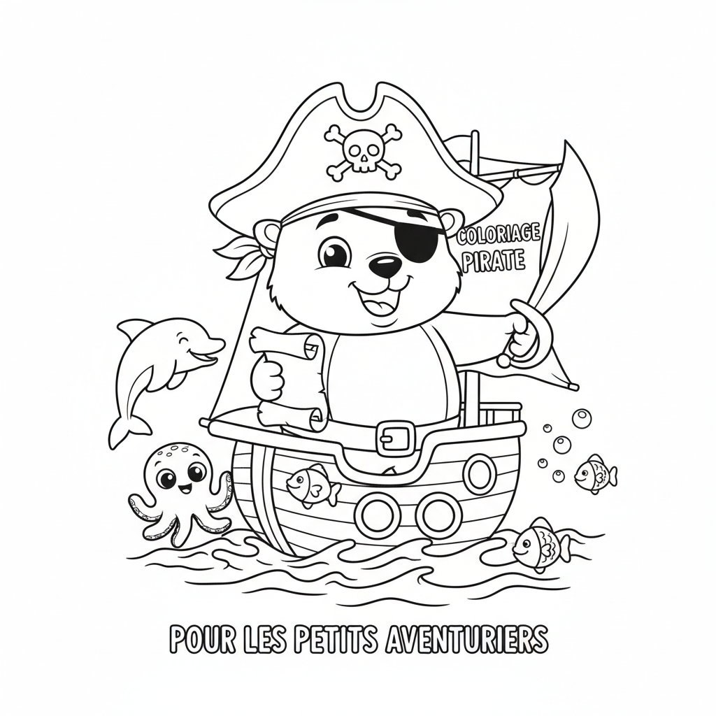 Coloriage coloriage à imprimer pirate
