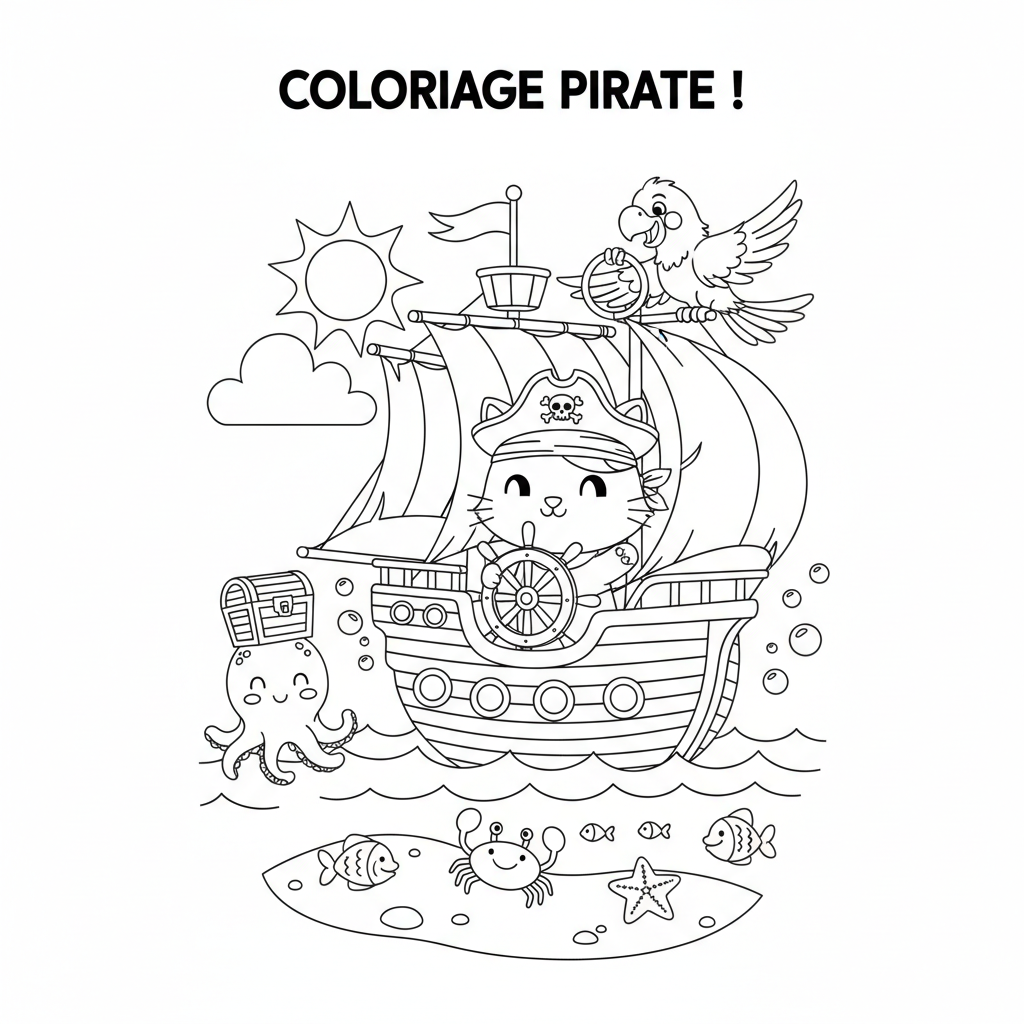 Coloriage coloriage à imprimer pirate 2