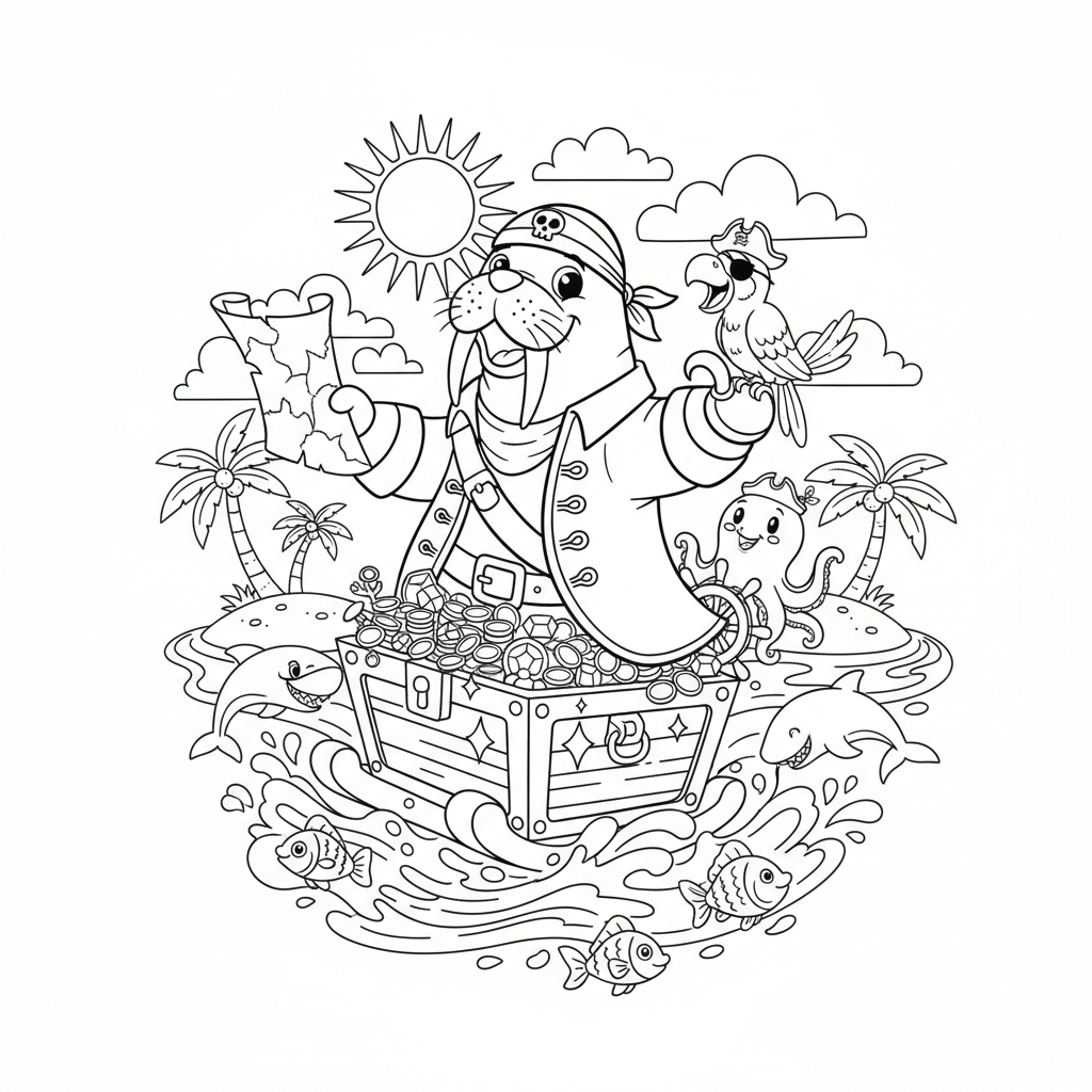 Coloriage coloriage à imprimer pirate 5