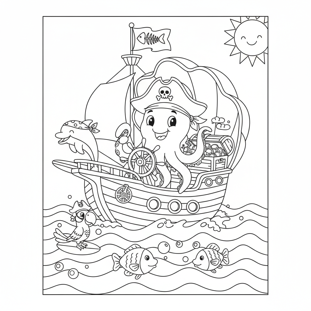 Coloriage coloriage à imprimer pirates 2
