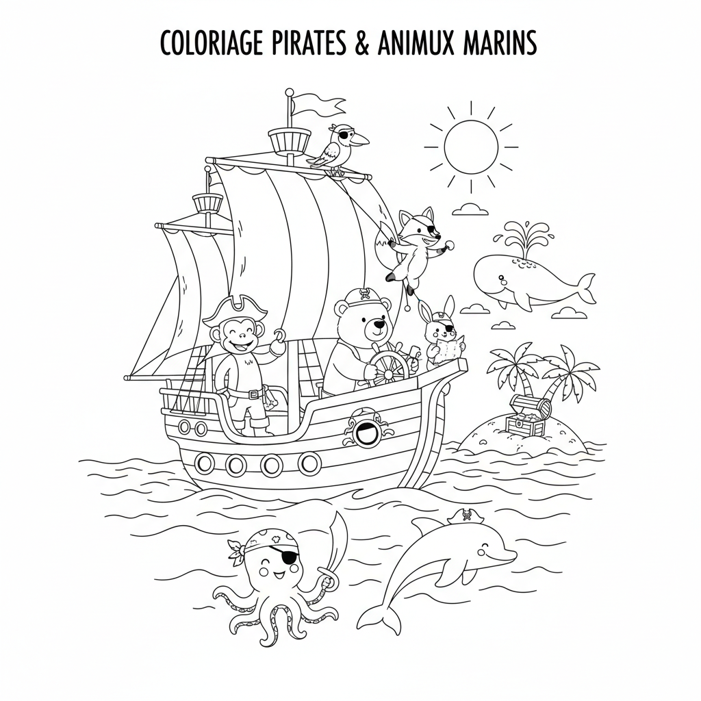 Coloriage coloriage à imprimer pirates 3