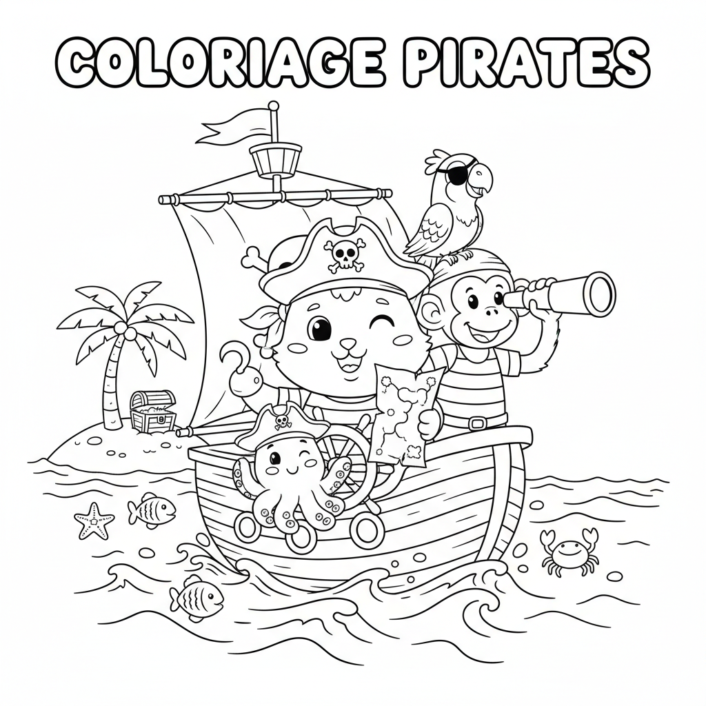 Coloriage coloriage à imprimer pirates 4