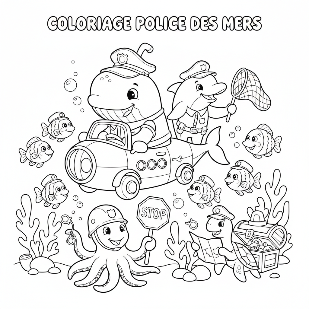 Coloriage coloriage à imprimer police 2