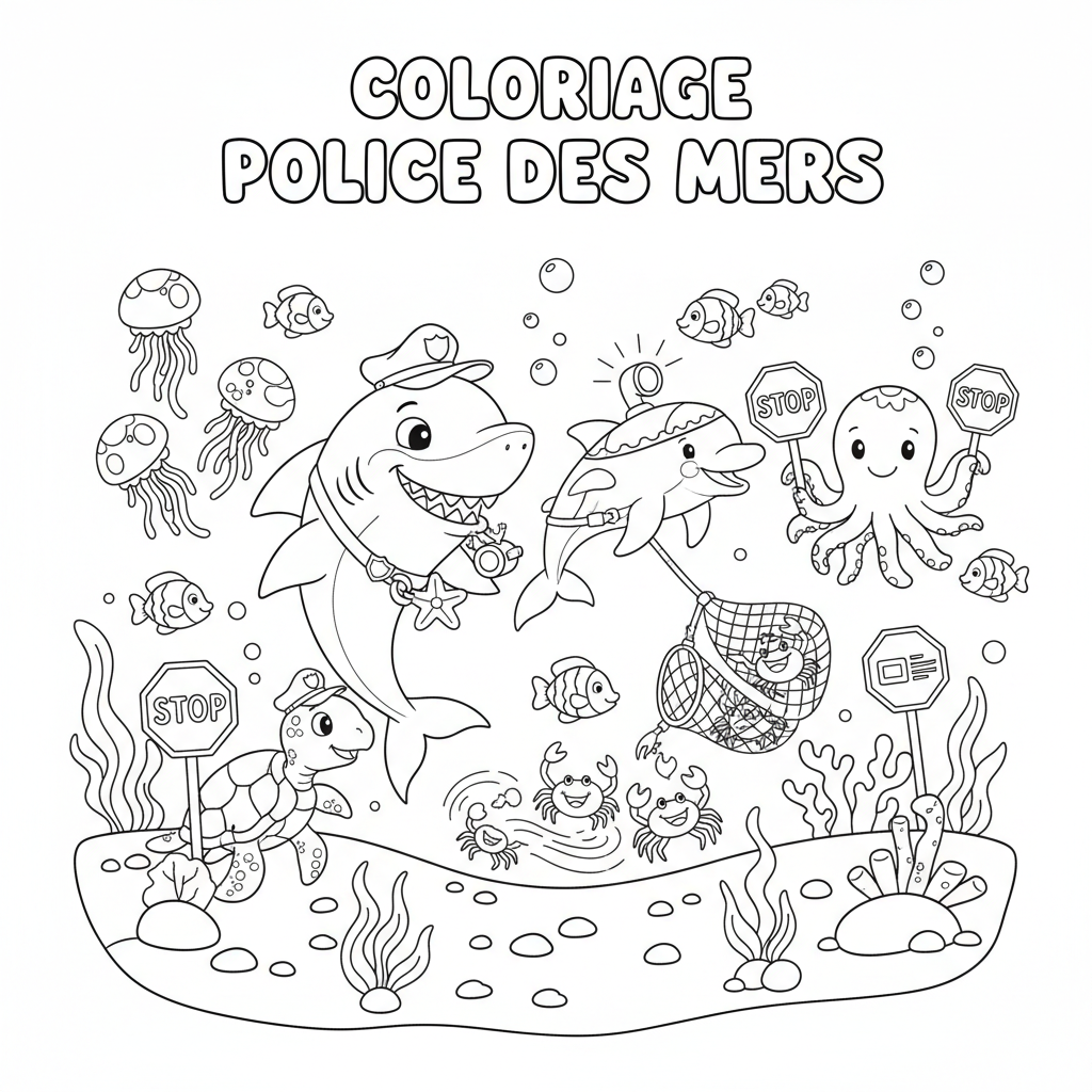 Coloriage coloriage à imprimer police 3