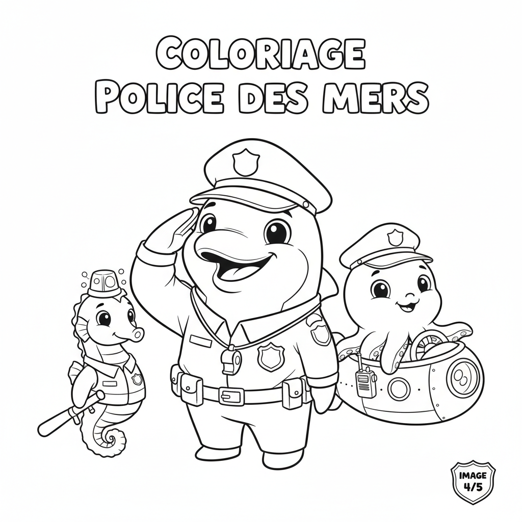 Coloriage coloriage à imprimer police 4