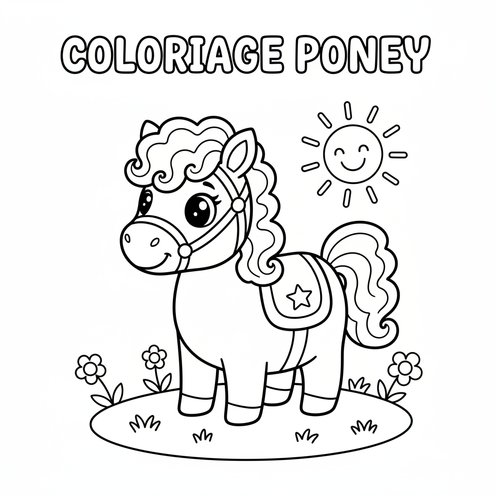 Coloriage coloriage à imprimer poney