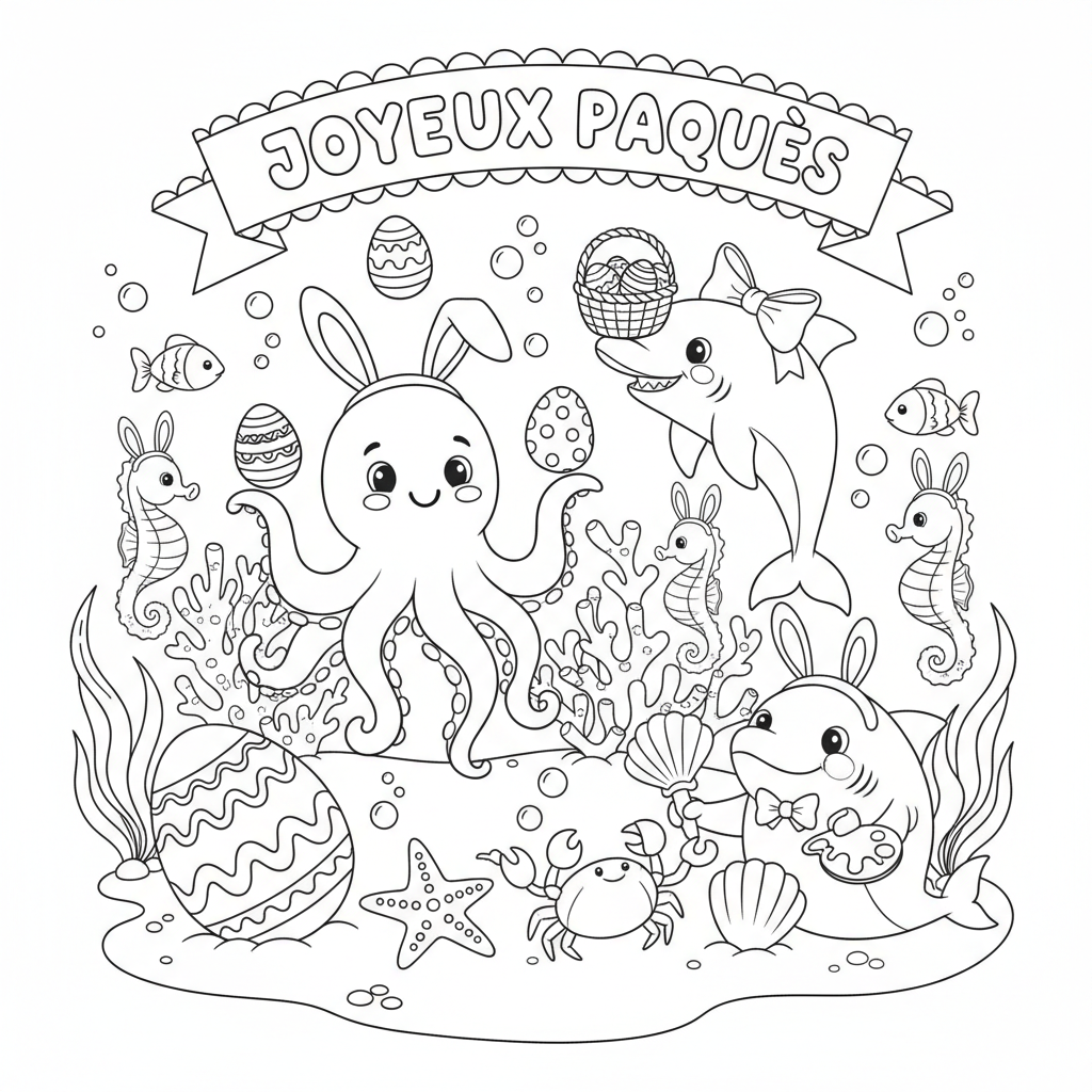 Coloriage coloriage à imprimer pour paques 3