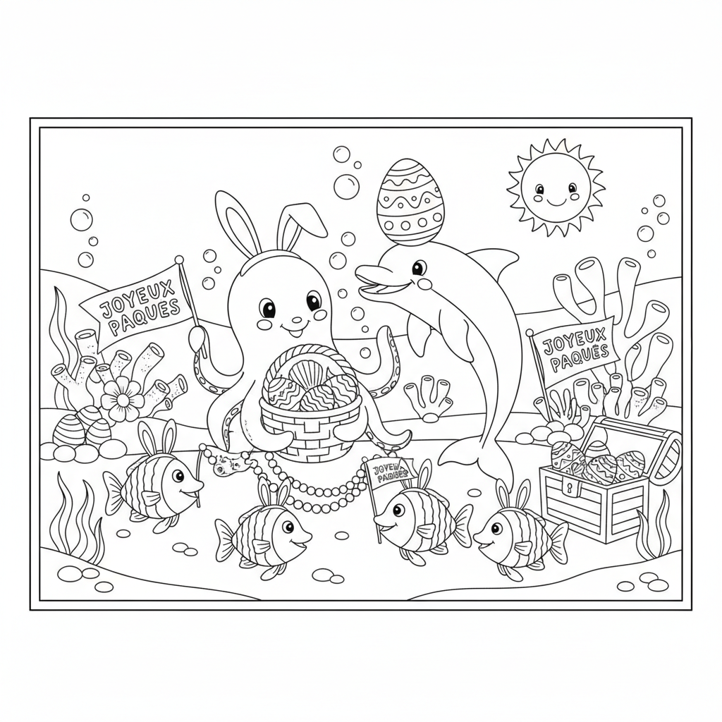 Coloriage coloriage a imprimer pour paques 3