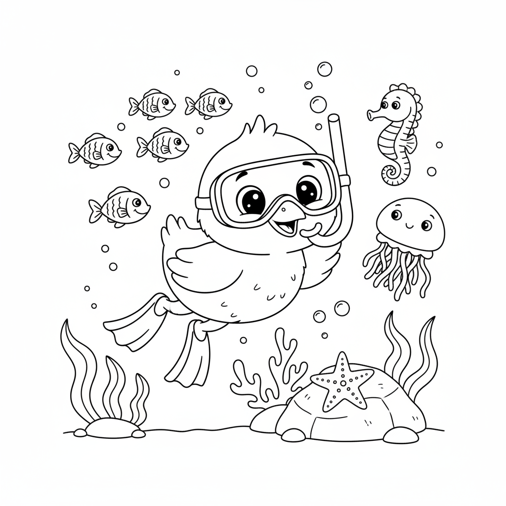 Coloriage coloriage à imprimer poussin 2