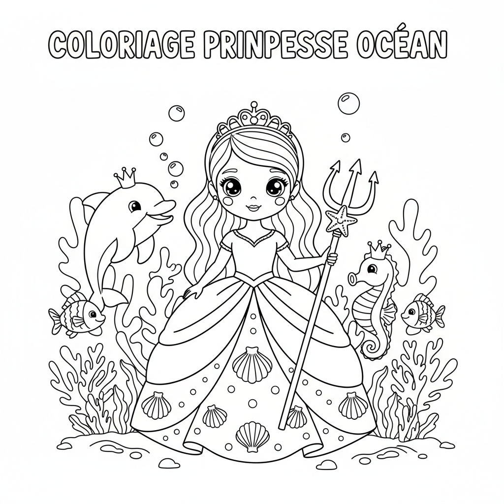 Coloriage coloriage à imprimer princesse