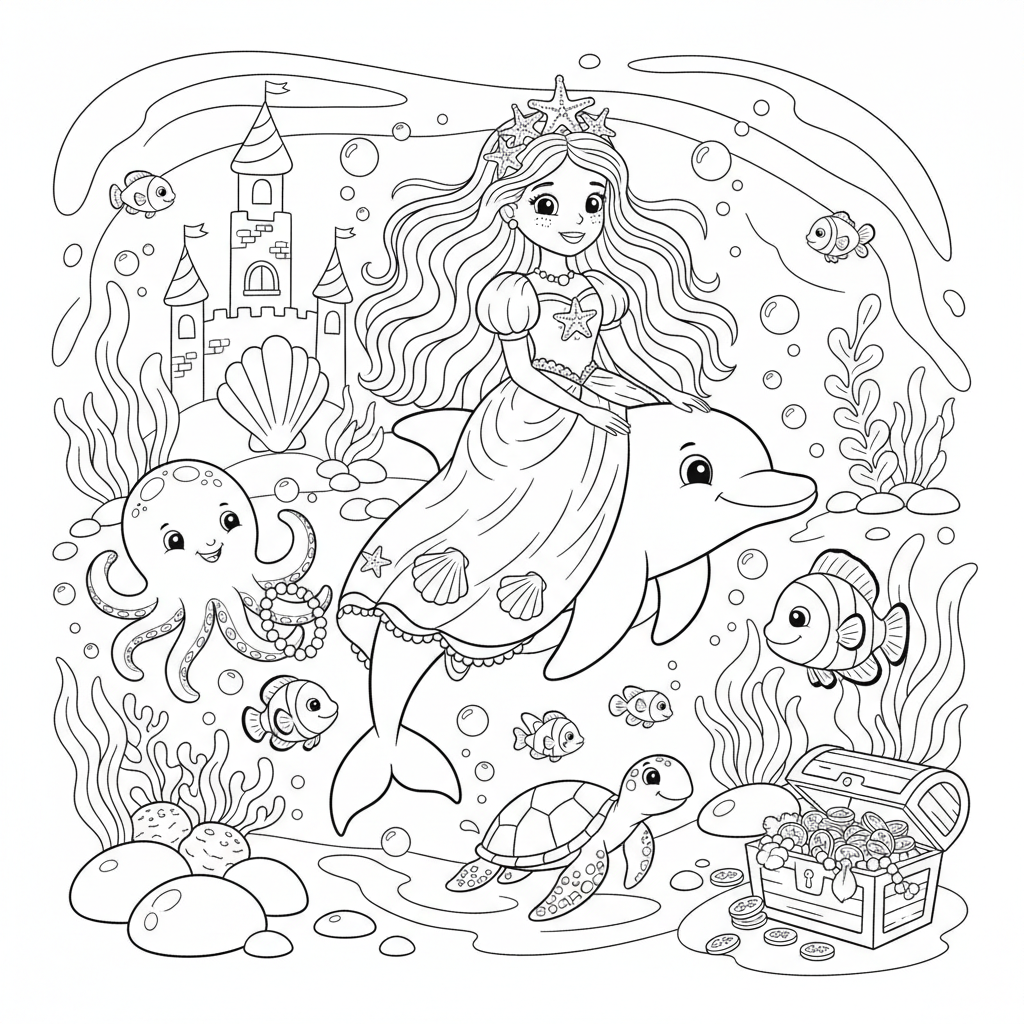 Coloriage coloriage a imprimer princesse 2