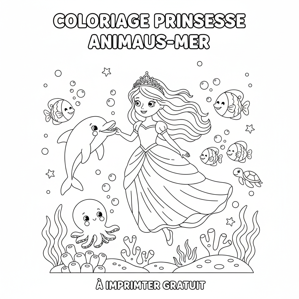 Coloriage coloriage à imprimer princesse gratuit 5