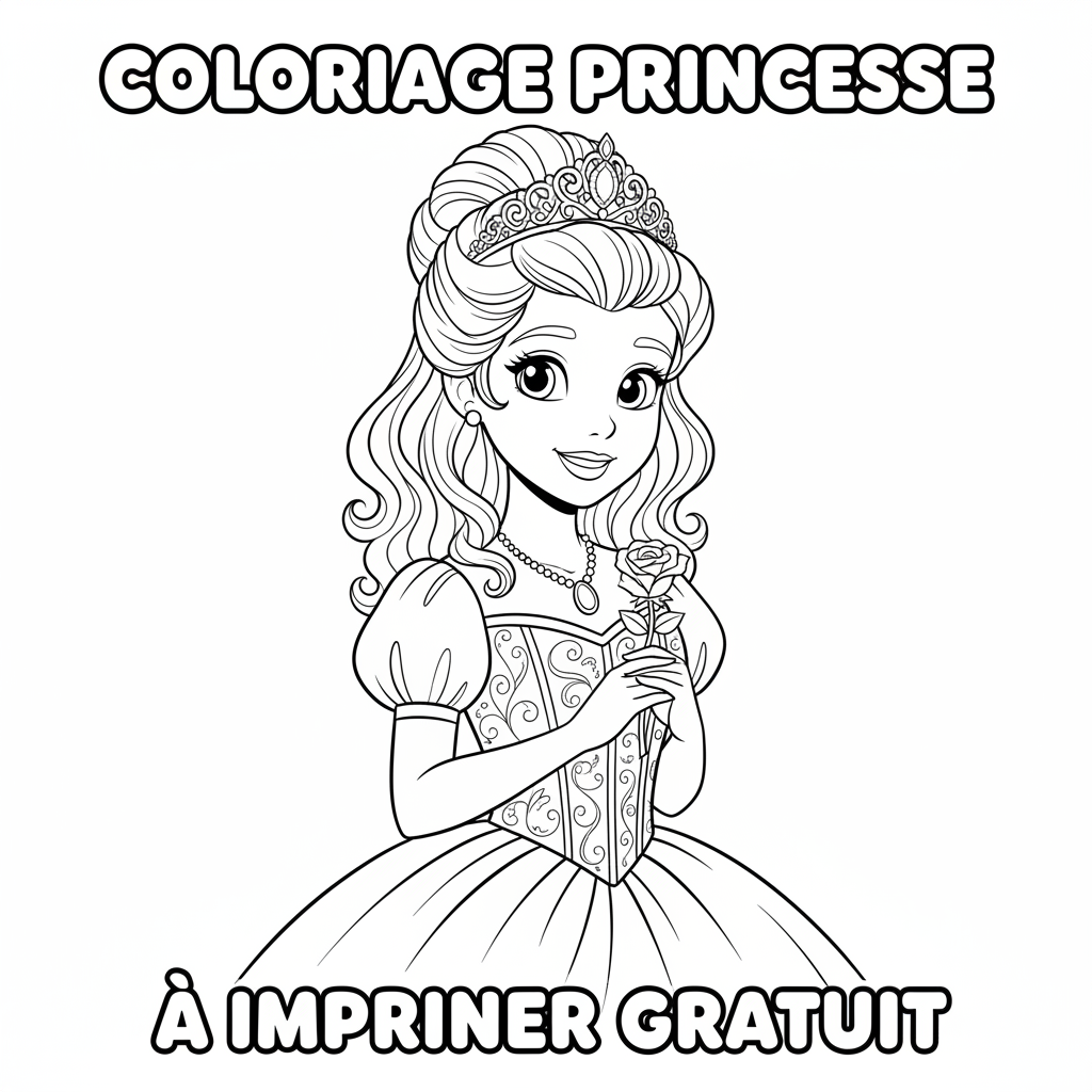 Coloriage coloriage à imprimer princesses disney gratuit 4