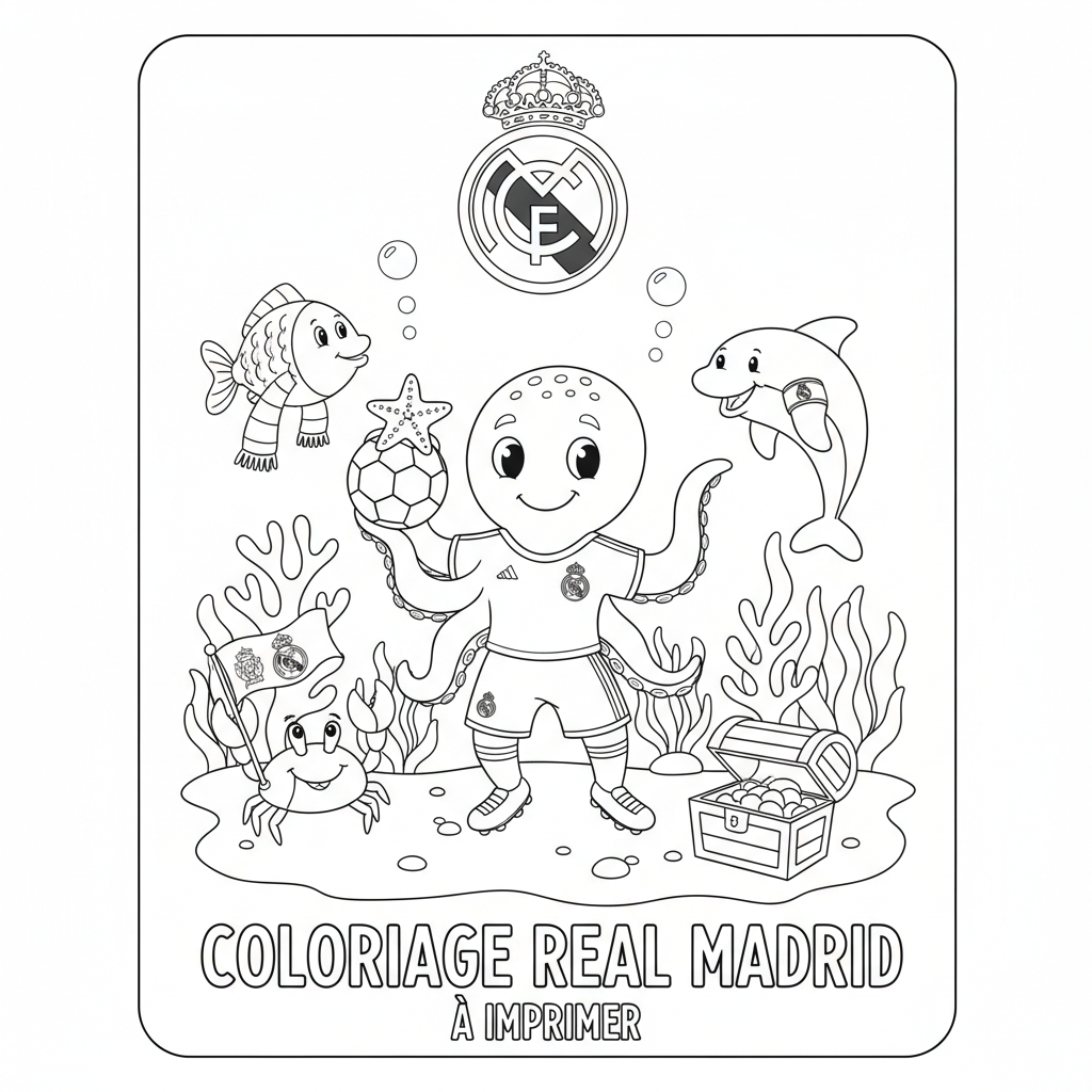 Coloriage coloriage à imprimer real madrid 3