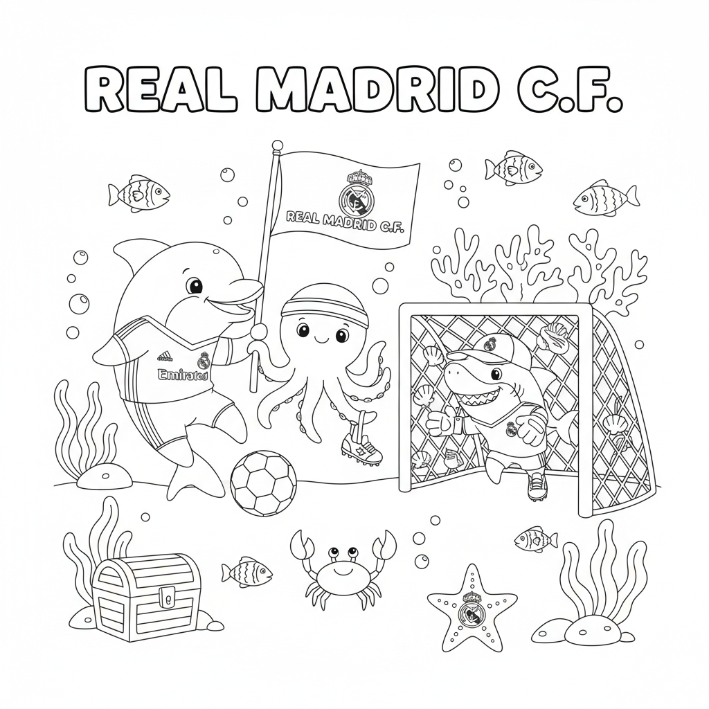 Coloriage coloriage à imprimer real madrid 4
