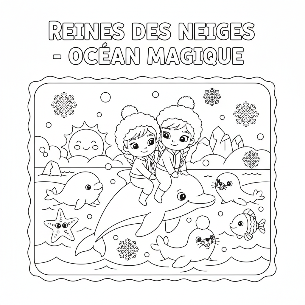 Coloriage coloriage a imprimer reines des neiges