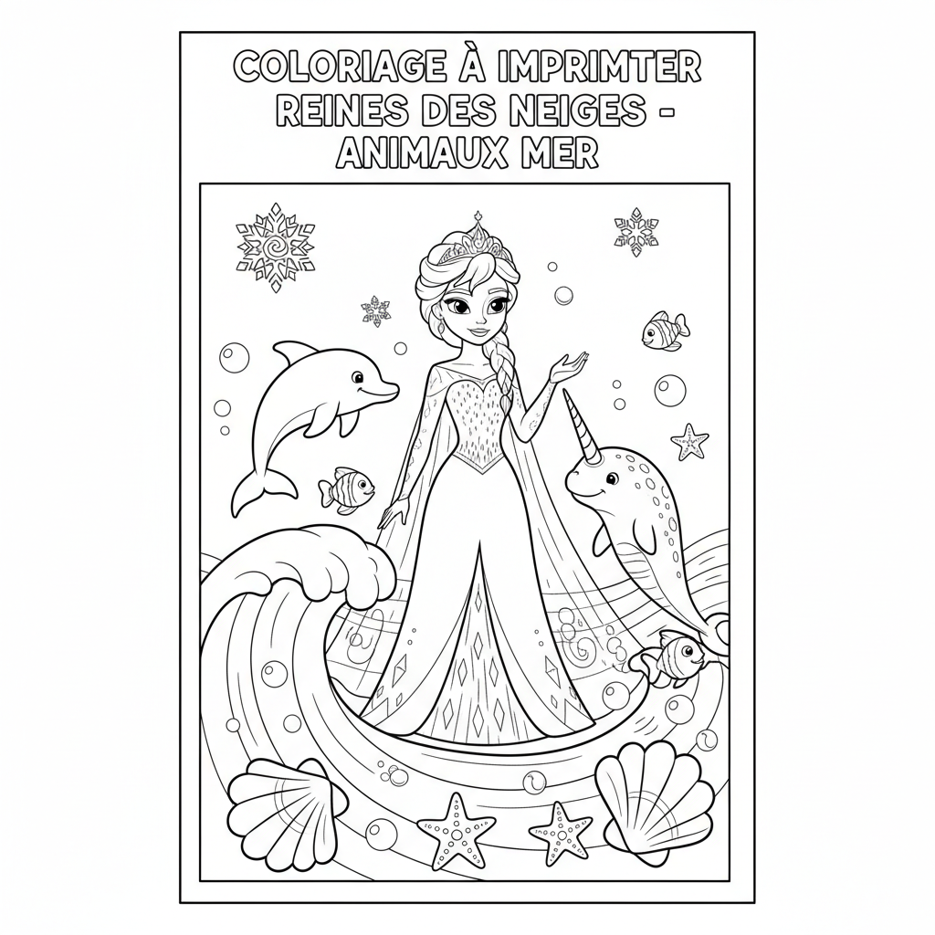 Coloriage coloriage a imprimer reines des neiges 2
