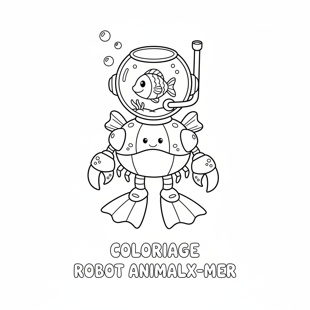 Coloriage À Imprimer Robot Gratuit pour les Enfants