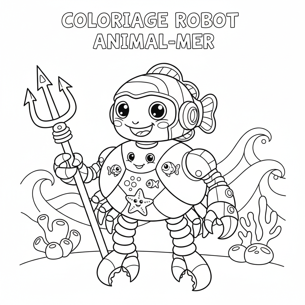 Coloriage coloriage à imprimer robot 2
