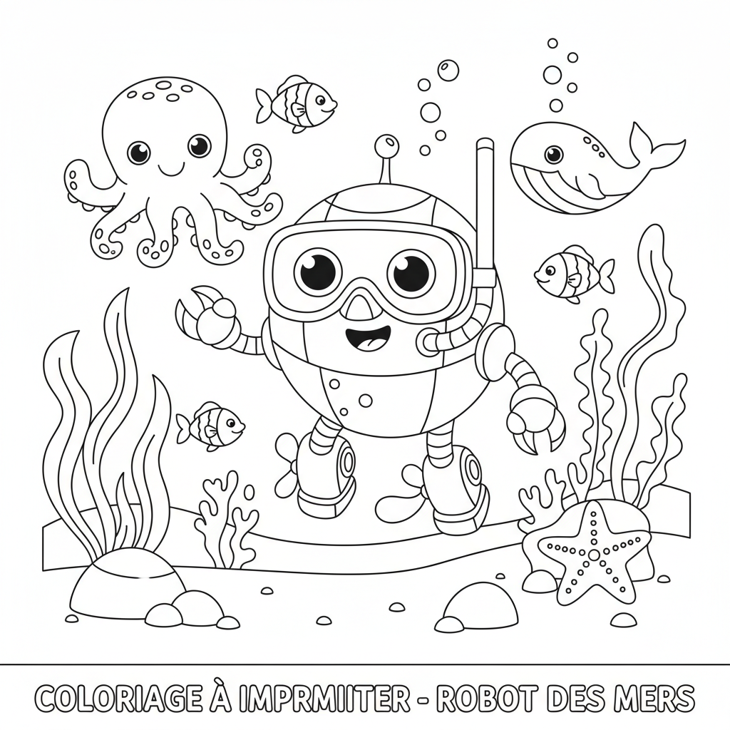 Coloriage coloriage à imprimer robot 3