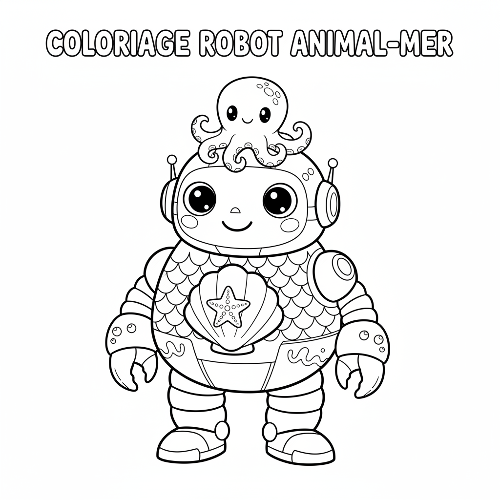 Coloriage coloriage à imprimer robot 4