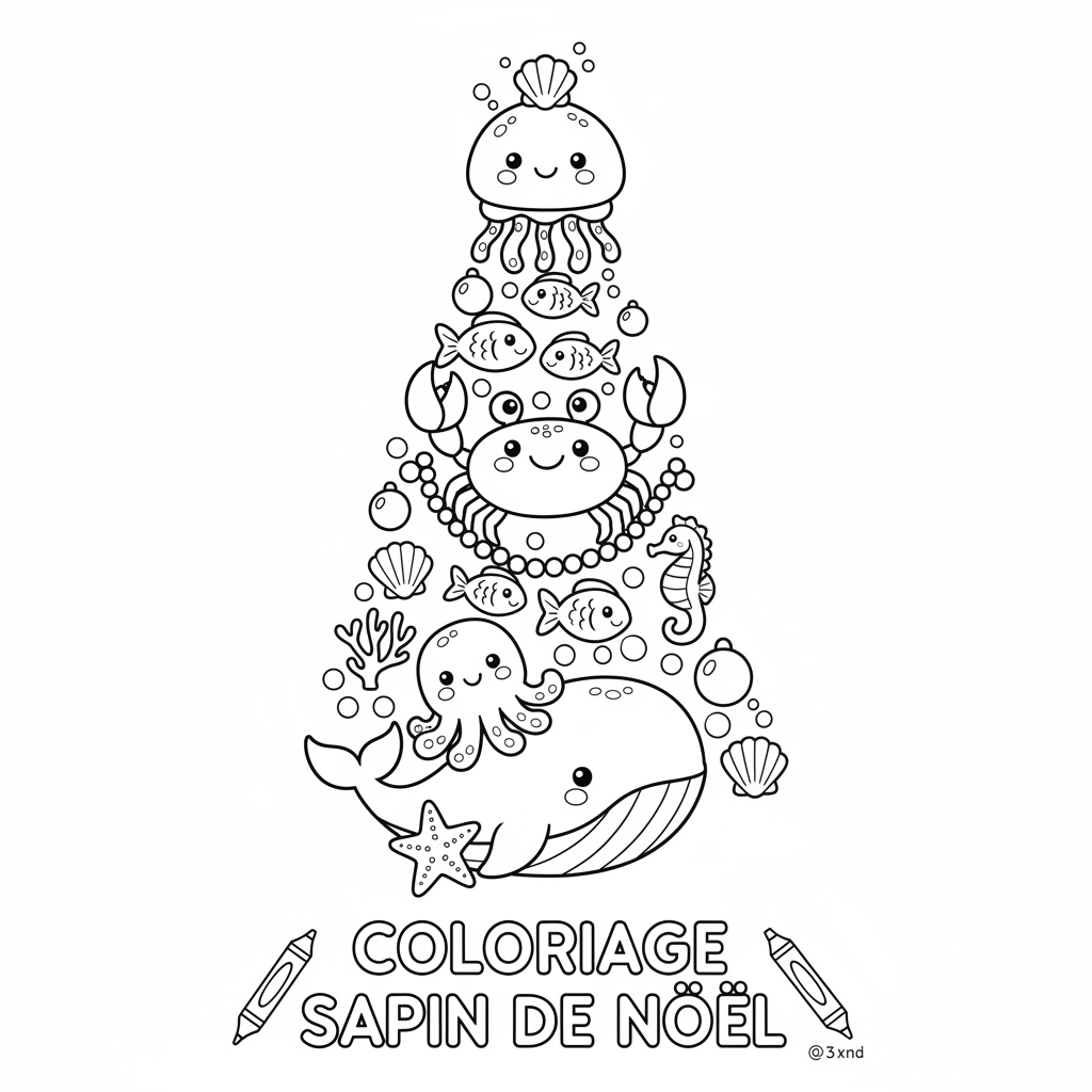 Coloriage coloriage à imprimer sapin de noel