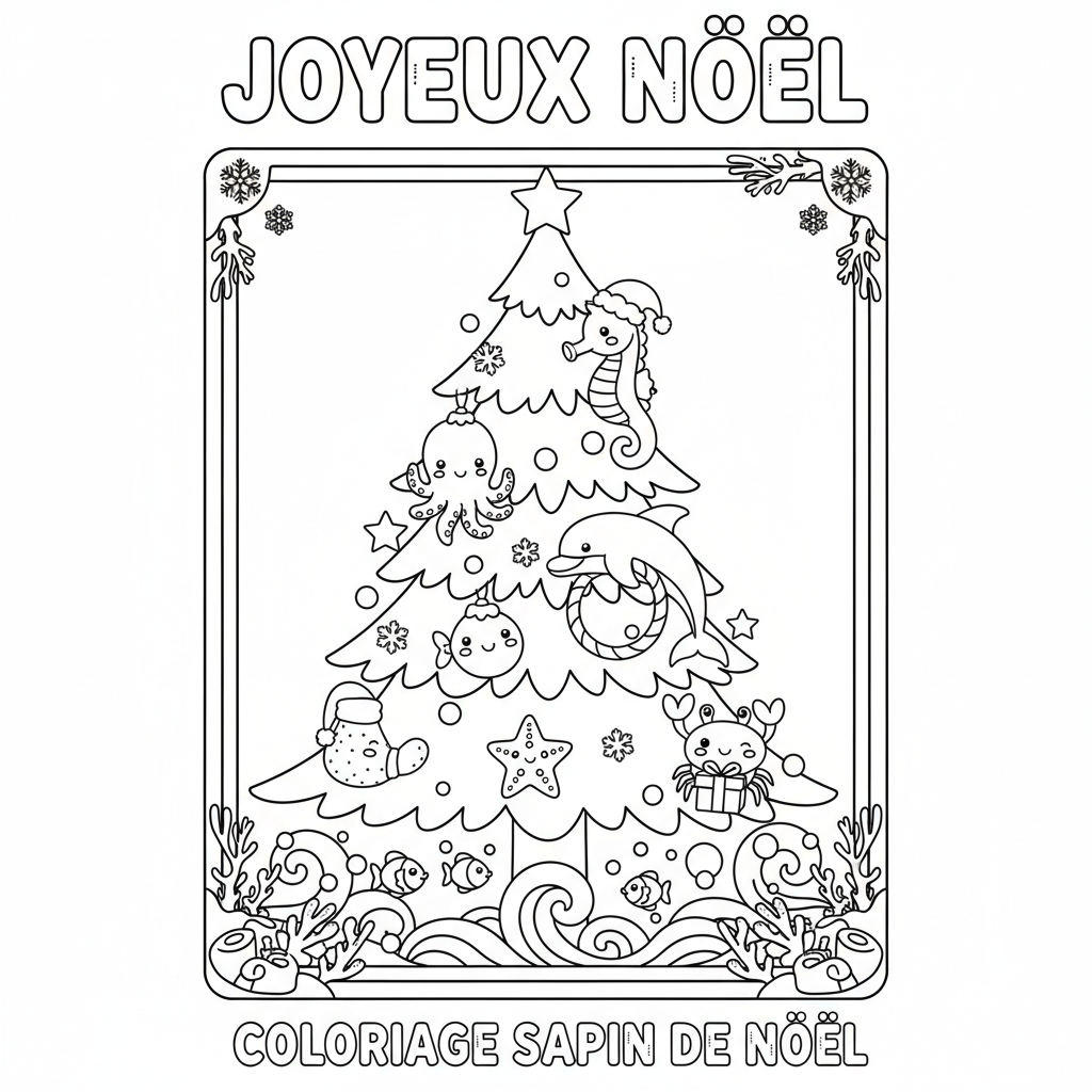 Coloriage coloriage a imprimer sapin de noel 4