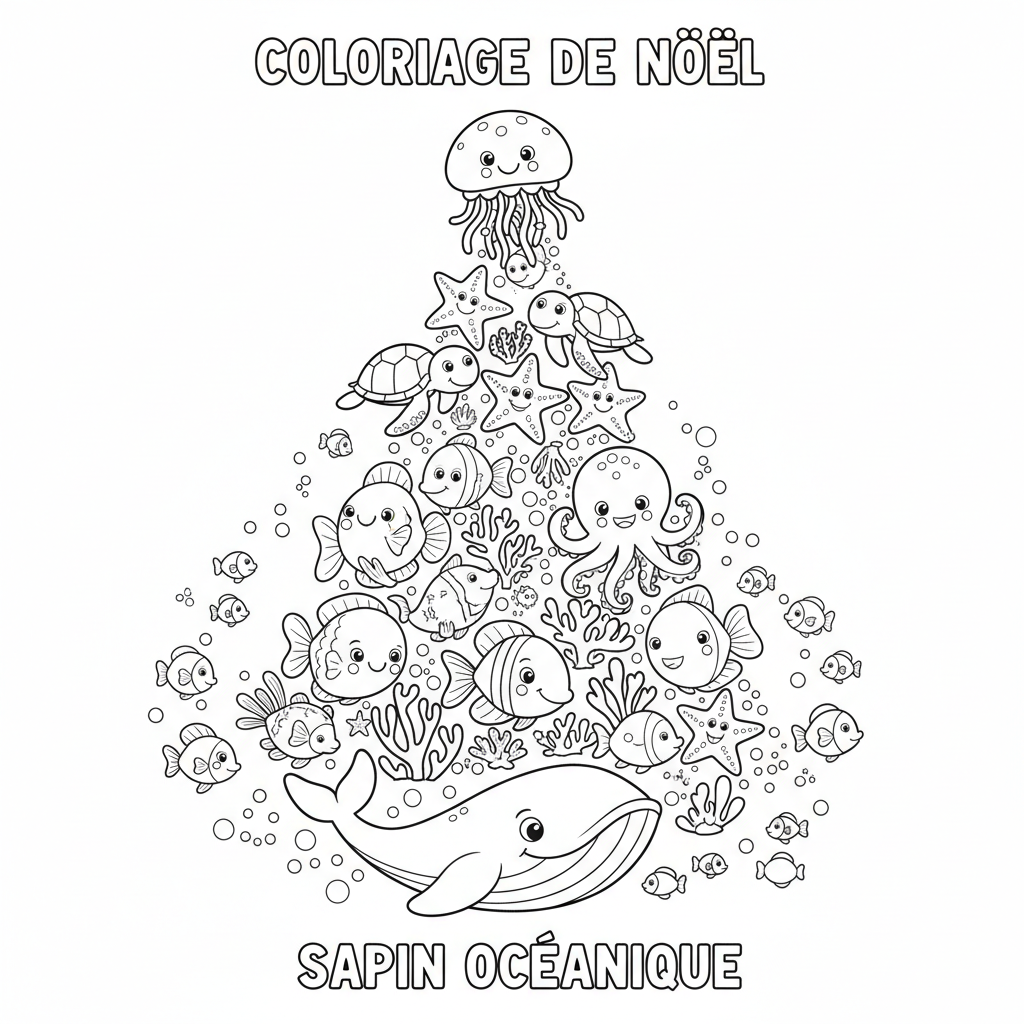 Coloriage coloriage a imprimer sapin de noel 5