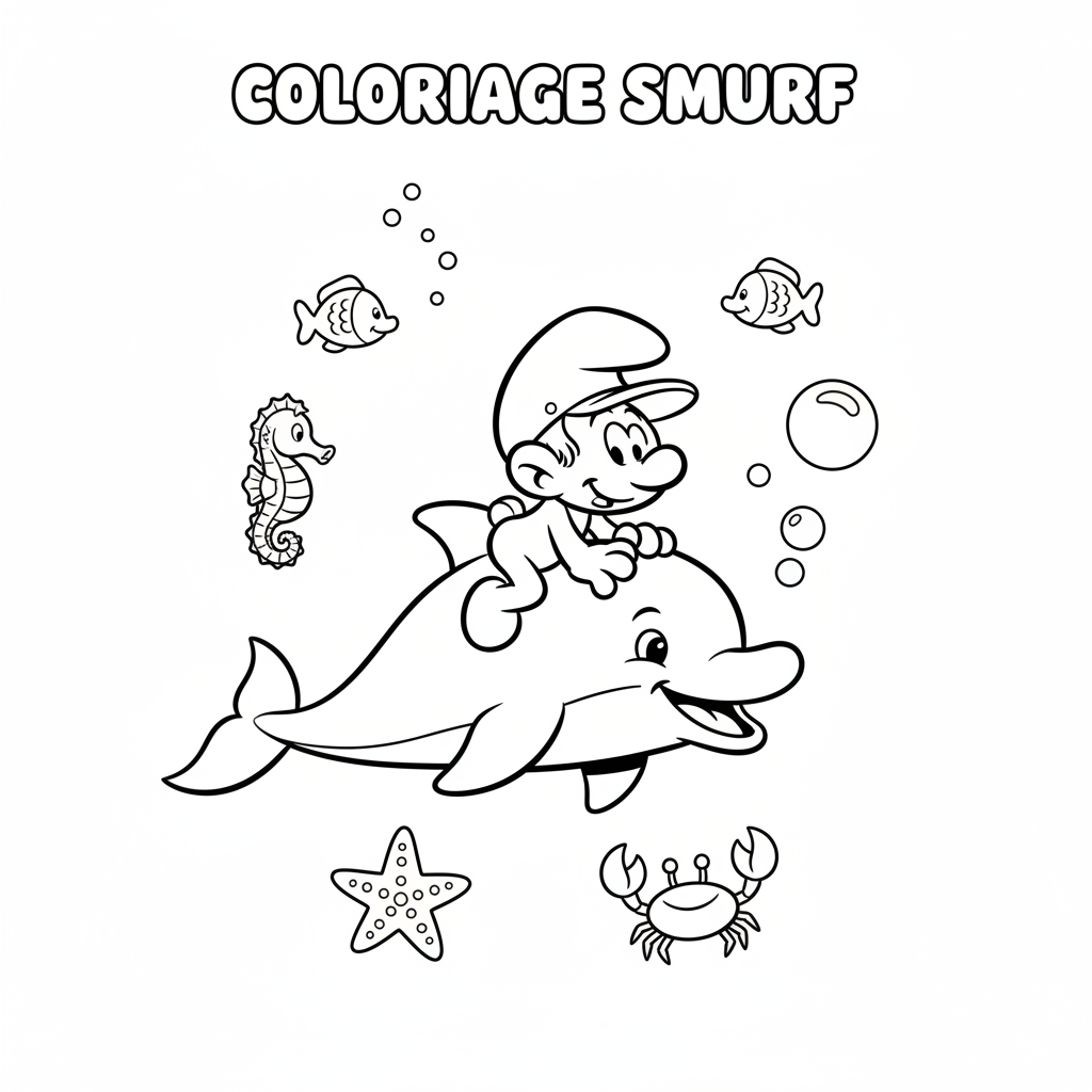 Coloriage coloriage à imprimer schtroumpf 1