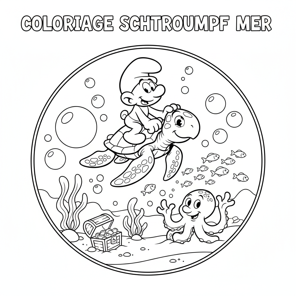 Coloriage coloriage à imprimer schtroumpf 5