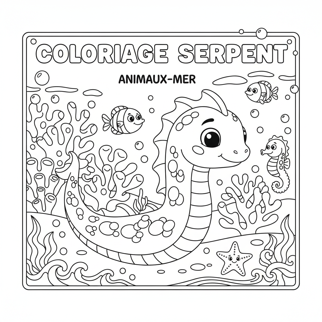 Coloriage coloriage à imprimer serpent 3