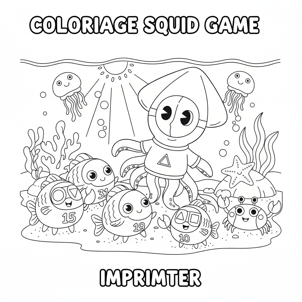 Coloriage coloriage à imprimer squid game 3