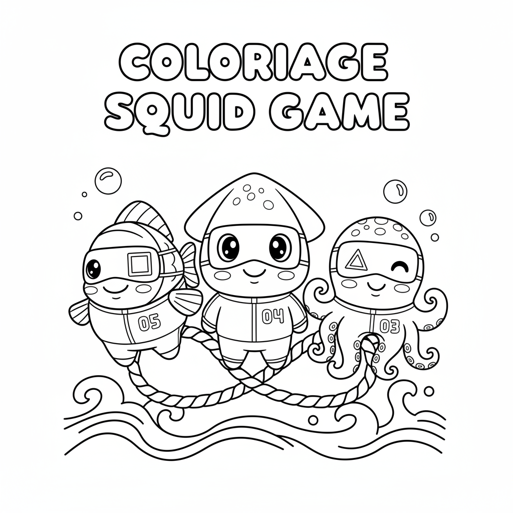 Coloriage coloriage à imprimer squid game 4