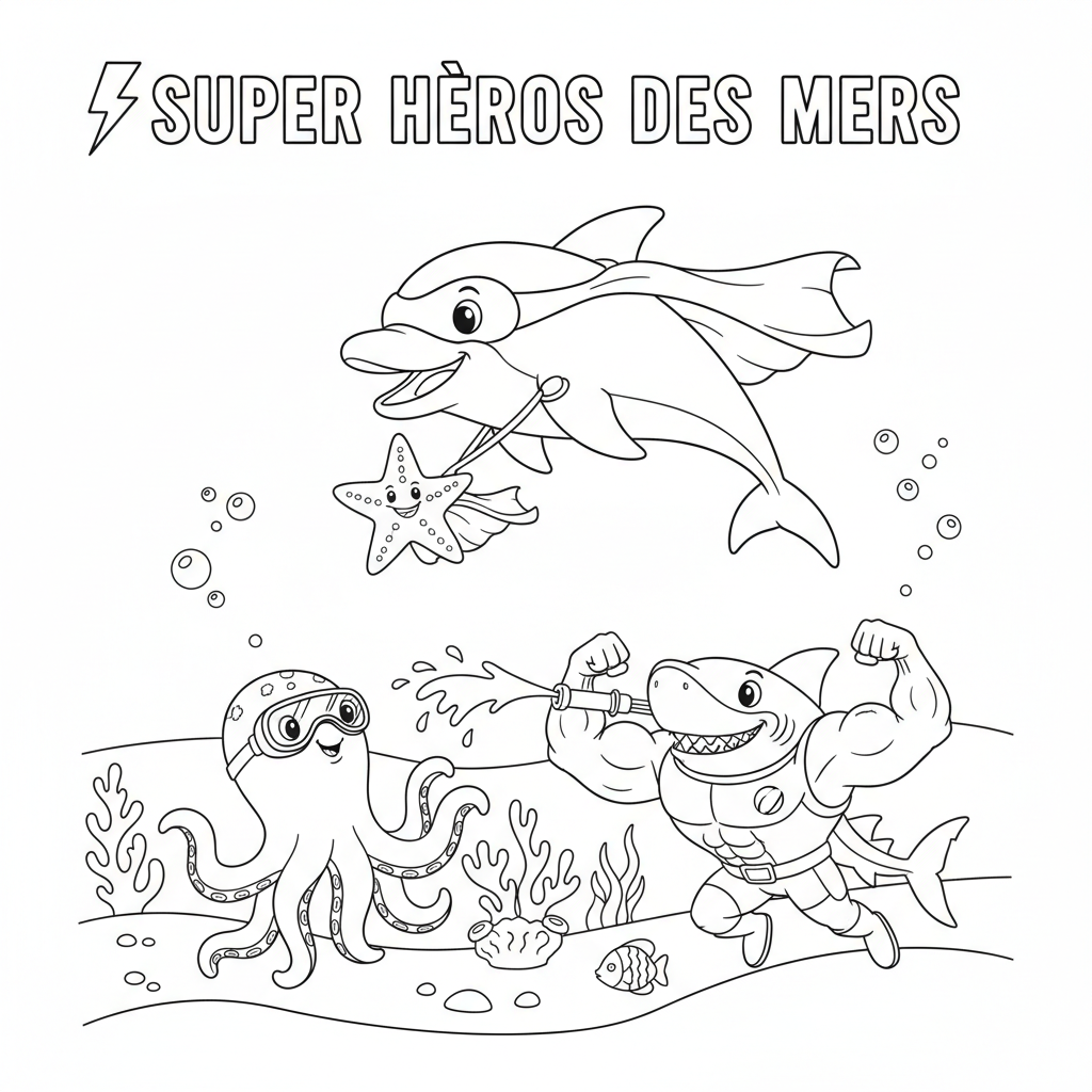 Coloriage coloriage à imprimer super héros 2