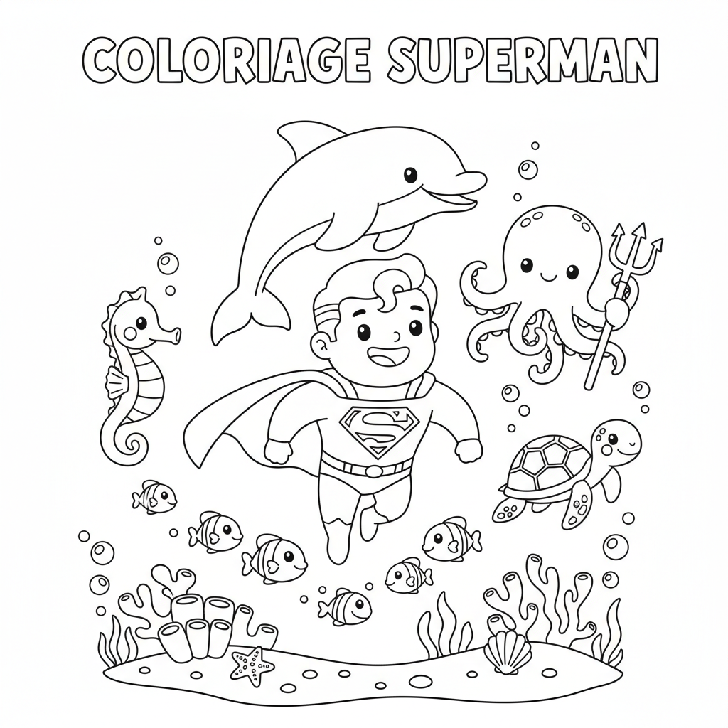Coloriage coloriage à imprimer superman 2